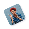 Smiling customer using the 123 Ticket System